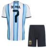 Argentinië De Paul 7 Thuistenue World Cup 2026  - Kids