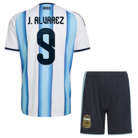 Argentinië J. Alvarez 9 Thuistenue World Cup 2026  - Kids