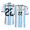 Argentinië Lautaro Martinez 22 Thuisshirt World Cup 2026