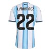Argentinië Lautaro Martinez 22 Thuisshirt World Cup 2026