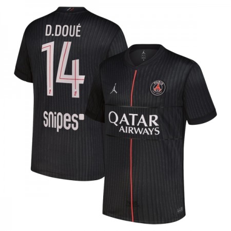 Paris Saint Germain D. Doue 14 Jordan Vierde Shirt 2025-26