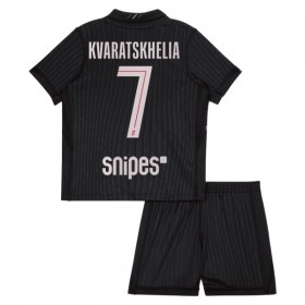 Paris Saint Germain Kvaratskhelia 7 Jordan Fourth Tenue 2025-26  - Kids