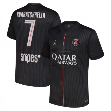 Paris Saint Germain Kvaratskhelia 7 Jordan Vierde Shirt 2025-26