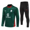 AC Milan Groene Trainings Sweatshirt Kwart-Zip 2025-26