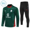 AC Milan Groene Trainings Sweatshirt Kwart-Zip 2025-26 - Kids AC Milan Groene Trainings Sweatshirt Kwart-Zip 2025-26 - Kids