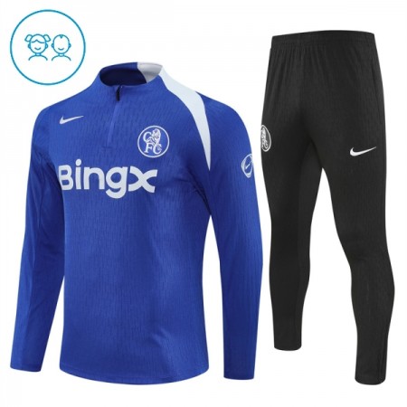 Chelsea Blauwe Trainings Sweatshirt Kwart-Zip 2025-26 - Kids Chelsea Blauwe Trainings Sweatshirt Kwart-Zip 2025-26 - Kids