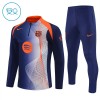 FC Barcelona Blauwe Trainings Sweatshirt Kwart-Zip 2025-26  - Kids