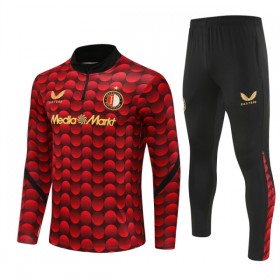 Feyenoord Rotterdam Rode Trainings Sweatshirt Kwart-Zip 2025-26