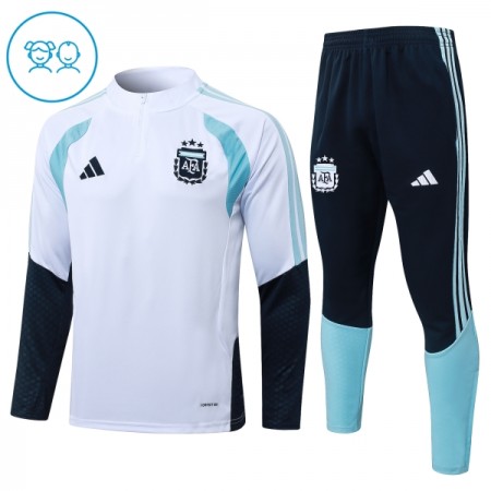 Argentinië Witte Trainings Sweatshirt Kwart-Zip 2026-27  - Kids
