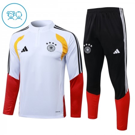 Duitsland Witte Trainings Sweatshirt Kwart-Zip 2026-27  - Kids