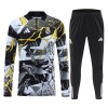 Real Madrid Marvel Zwarte Trainings Sweatshirt Kwart-Zip 2026-27