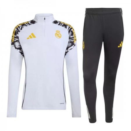 Real Madrid Witte Trainings Sweatshirt Kwart-Zip 2026-27 Real Madrid Witte Trainings Sweatshirt Kwart-Zip 2026-27