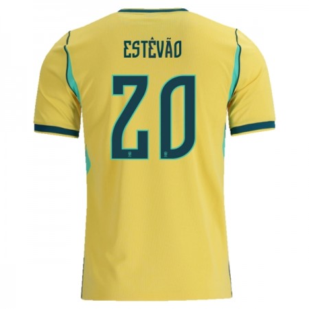 Brazilië Estevao 20 Thuisshirt World Cup 2026