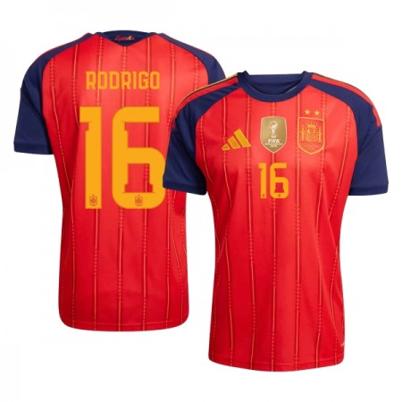 Spanje 2 Stars Rodrigo 16 Thuisshirt World Cup 2026
