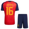 Spanje 2 Stars Rodrigo 16 Thuistenue World Cup 2026 - Kids Spanje 2 Stars Rodrigo 16 Thuistenue World Cup 2026 - Kids