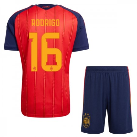 Spanje 2 Stars Rodrigo 16 Thuistenue World Cup 2026 - Kids Spanje 2 Stars Rodrigo 16 Thuistenue World Cup 2026 - Kids