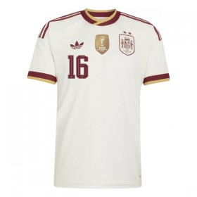 Spanje 2 Stars Rodrigo 16 Uitshirt World Cup 2026