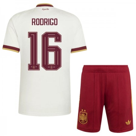 Spanje 2 Stars Rodrigo 16 Uittenue World Cup 2026  - Kids