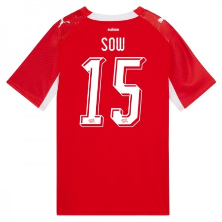 Zwitserland Djibril Sow 15 Thuisshirt World Cup 2026