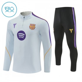 Barcelona Witte Trainings Sweatshirt Kwart-Zip 2026-27  - Kids