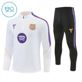 Barcelona Witte Trainings Sweatshirt Kwart-Zip 2026-27  - Kids