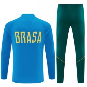 Brazilië Blauwe Trainings Sweatshirt Kwart-Zip 2026-27