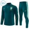 Brazilië Groene Trainings Sweatshirt Kwart-Zip 2026-27 - Kids Brazilië Groene Trainings Sweatshirt Kwart-Zip 2026-27 - Kids
