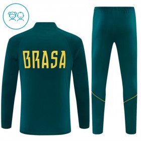 Brazilië Groene Trainings Sweatshirt Kwart-Zip 2026-27  - Kids
