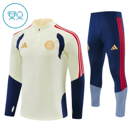 FC Bayern München Witte Trainings Sweatshirt Kwart-Zip 2026-27  - Kids