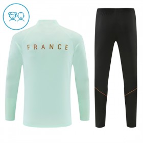 Frankrijk Witte Trainings Sweatshirt Kwart-Zip 2026-27  - Kids