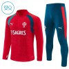 Portugal Rode Trainings Sweatshirt Kwart-Zip 2026-27 - Kids Portugal Rode Trainings Sweatshirt Kwart-Zip 2026-27 - Kids