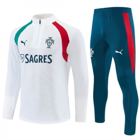 Portugal Witte Trainings Sweatshirt Kwart-Zip 2026-27 Portugal Witte Trainings Sweatshirt Kwart-Zip 2026-27