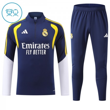 Real Madrid Blauwe Trainings Sweatshirt Kwart-Zip 2026-27 - Kids Real Madrid Blauwe Trainings Sweatshirt Kwart-Zip 2026-27 - Kids