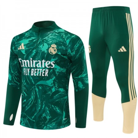 Real Madrid Groene Trainings Sweatshirt Kwart-Zip 2026-27 Real Madrid Groene Trainings Sweatshirt Kwart-Zip 2026-27