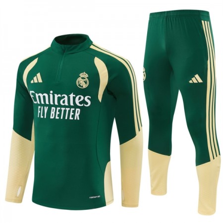 Real Madrid Groene Trainings Sweatshirt Kwart-Zip 2026-27 Real Madrid Groene Trainings Sweatshirt Kwart-Zip 2026-27