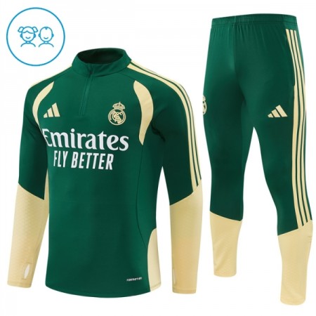 Real Madrid Groene Trainings Sweatshirt Kwart-Zip 2026-27 - Kids Real Madrid Groene Trainings Sweatshirt Kwart-Zip 2026-27 - Kids