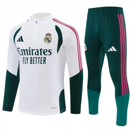 Real Madrid Witte Trainings Sweatshirt Kwart-Zip 2026-27 Real Madrid Witte Trainings Sweatshirt Kwart-Zip 2026-27