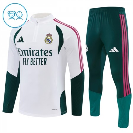 Real Madrid Witte Trainings Sweatshirt Kwart-Zip 2026-27  - Kids