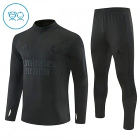Real Madrid Zwarte Trainings Sweatshirt Kwart-Zip 2026-27 - Kids