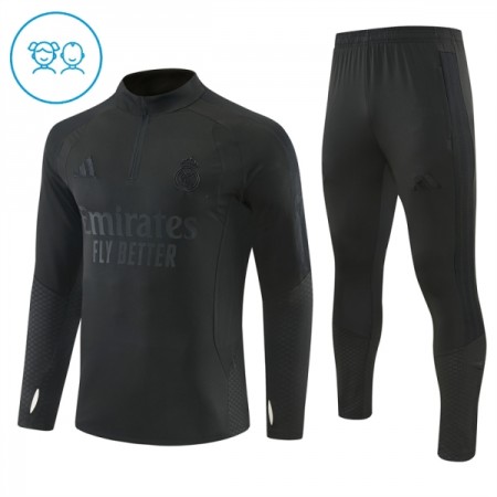 Real Madrid Zwarte Trainings Sweatshirt Kwart-Zip 2026-27 - Kids Real Madrid Zwarte Trainings Sweatshirt Kwart-Zip 2026-27 - Kids